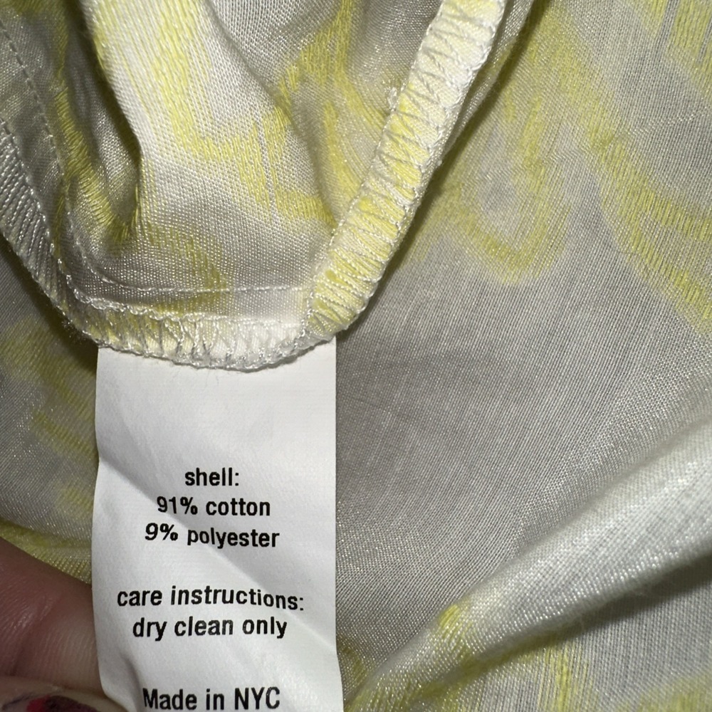 Hutch Dress Sleeveless Yellow Floral Size Small button Up Collar Neck NYC - Picture 12 of 12